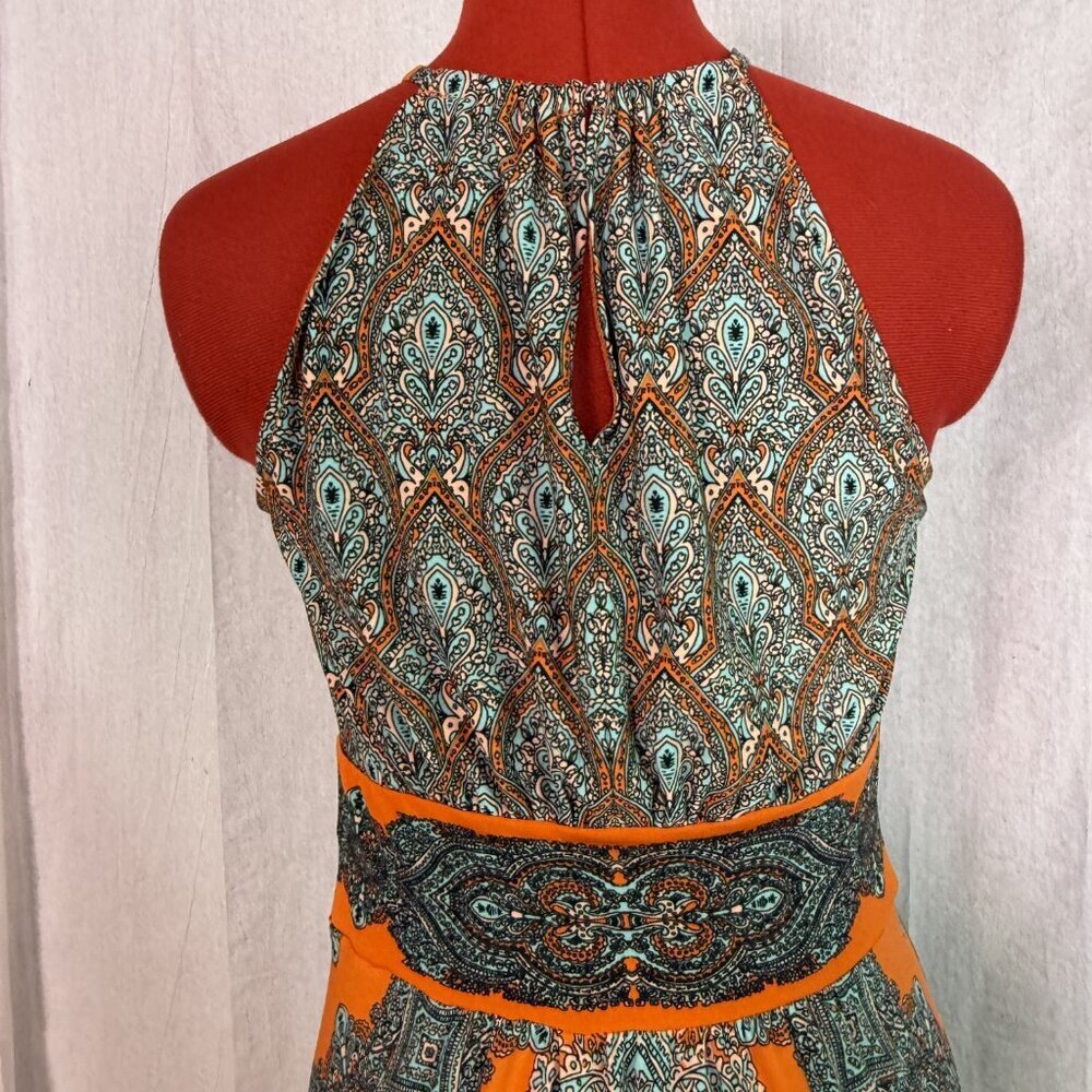 London Times Dress Womens Size 6 Multicolor Maxi Tank Boho Floral Print E435 - Picture 5 of 12